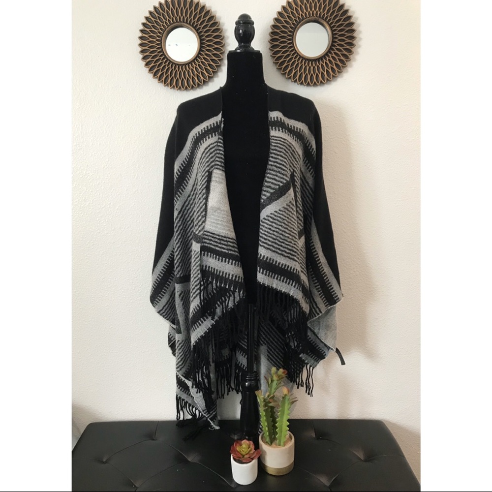Forever 21 Tribal print  wool Poncho